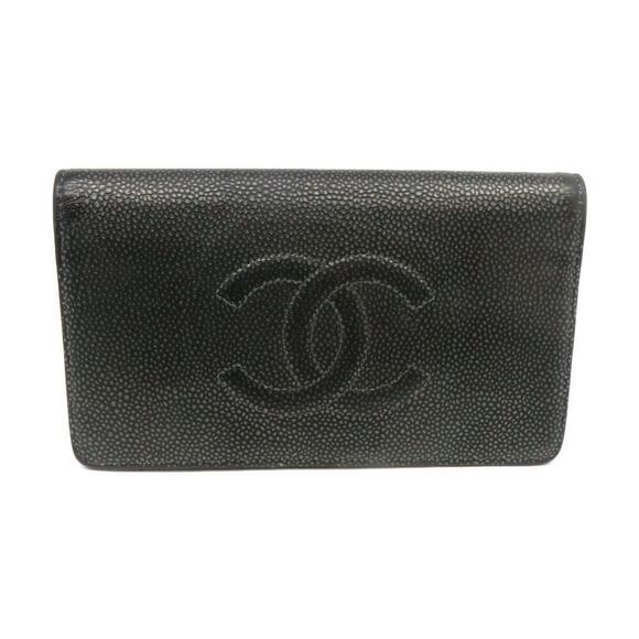 💎 CHANEL - Black Caviar Long Wallet - Picture 1 of 16